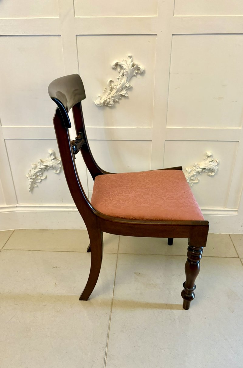 Set of 6 Antique William IV Quality Mahogany Dining Chairs